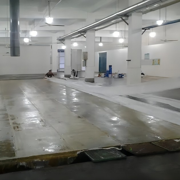 舞钢防腐蚀地坪,环氧玻纤地坪，玻纤工业地坪，环氧玻纤布地坪,乙烯基玻纤布地坪产品图3